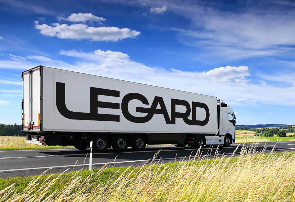 Логотип компании Legard. Производство окон и дверей.